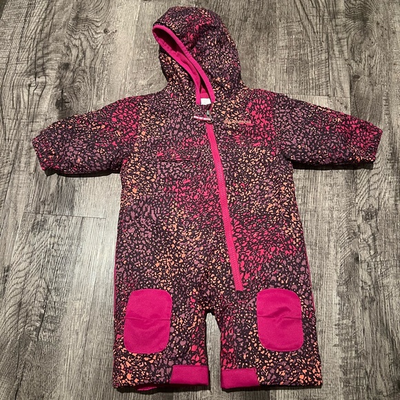 Columbia Baby Kids Hot-Tot Suit Outerwear Deep Blush Snow Splatter 3-6 Months - Picture 2 of 2